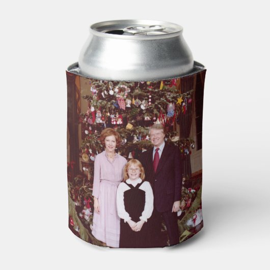 Kerst President James Jimmy Carter Witte Huis Blikjeskoeler (Blikje Voorkant)