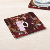 Kerst President James Jimmy Carter Witte Huis Kartonnen Onderzetters (Schuin)