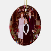 Kerst President James Jimmy Carter Witte Huis Keramisch Ornament (Rechts)