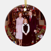 Kerst President James Jimmy Carter Witte Huis Keramisch Ornament (Voorkant)