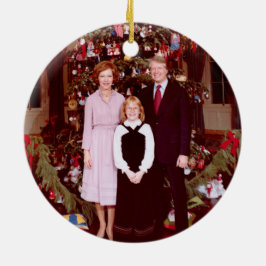 Kerst President James Jimmy Carter Witte Huis Keramisch Ornament
