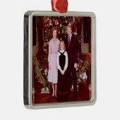 Kerst President James Jimmy Carter Witte Huis Metalen Ornament (Rechts)