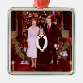 Kerst President James Jimmy Carter Witte Huis Metalen Ornament (Voorkant)