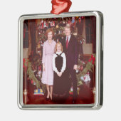 Kerst President James Jimmy Carter Witte Huis Metalen Ornament (Links)