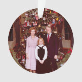 Kerst President James Jimmy Carter Witte Huis Ornament (voorkant)