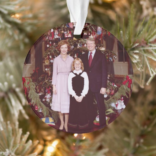 Kerst President James Jimmy Carter Witte Huis Ornament (Boom)