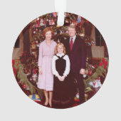 Kerst President James Jimmy Carter Witte Huis Ornament (achterkant)