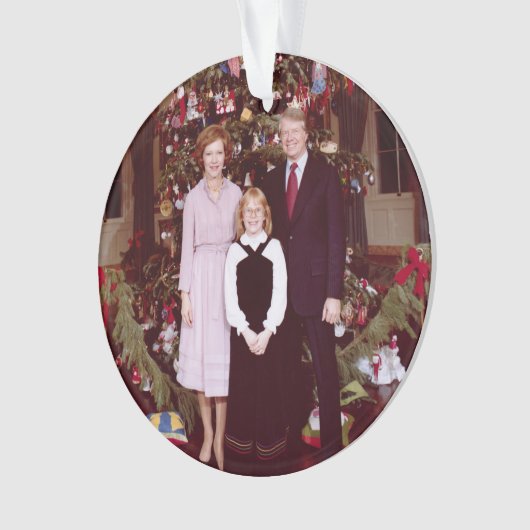Kerst President James Jimmy Carter Witte Huis Ornament (voorkant)