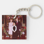 Kerst President James Jimmy Carter Witte Huis Sleutelhanger (Achterkant)
