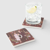 Kerst President James Jimmy Carter Witte Huis Stenen Onderzetter (Zijkant)