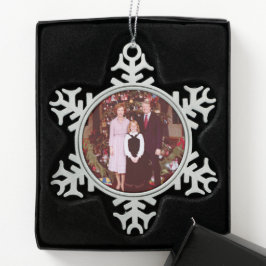 Kerst President James Jimmy Carter Witte Huis Tin Sneeuwvlok Ornament