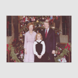 Kerst President James Jimmy Carter Witte Huis Tissuepapier