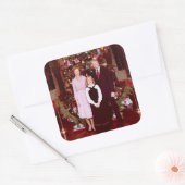 Kerst President James Jimmy Carter Witte Huis Vierkante Sticker (Envelop)