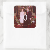 Kerst President James Jimmy Carter Witte Huis Vierkante Sticker (Tas)
