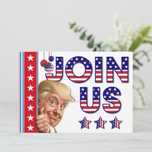 Kerst presidentiële verkiezingen vieren kaart (Staand voorkant)