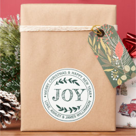 KERST Prettig Kerstbericht Cadeau-etiket Ronde Sticker