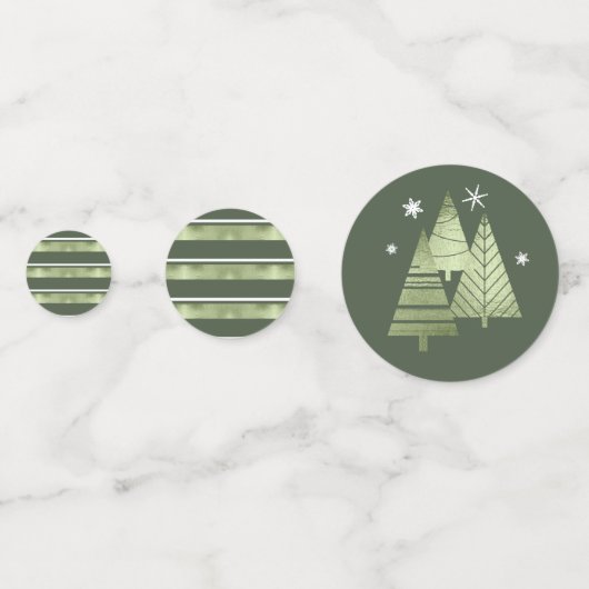 Kerst Prettige feestdagen Antlers Green ID864 Confetti (Voorkanten)