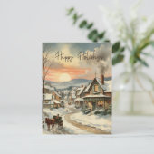 Kerst  Prettige feestdagen Briefkaart Village (Staand voorkant)