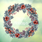 Kerst Prettige feestdagen raamkunst Raamsticker (Vel 3)