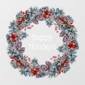 Kerst Prettige feestdagen raamkunst Raamsticker (Vel)