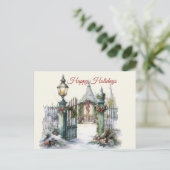 Kerst Prettige feestdagen winterscène Briefkaart (Staand voorkant)