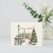 Kerst Prettige feestdagen winterscène Briefkaart (Staand voorkant)