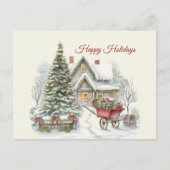 Kerst Prettige feestdagen winterscène Briefkaart (Voorkant)