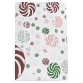 Kerst Pretzel Patroon Medium Gift Bag Cadeauzakje (Voorkant)