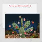 Kerst Prickly Pear, Flat, Vakantiekaart Feestdagenkaart (Voorkant / Achterkant)