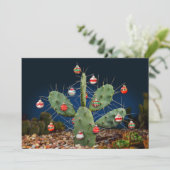 Kerst Prickly Pear, Flat, Vakantiekaart Feestdagenkaart (Staand voorkant)