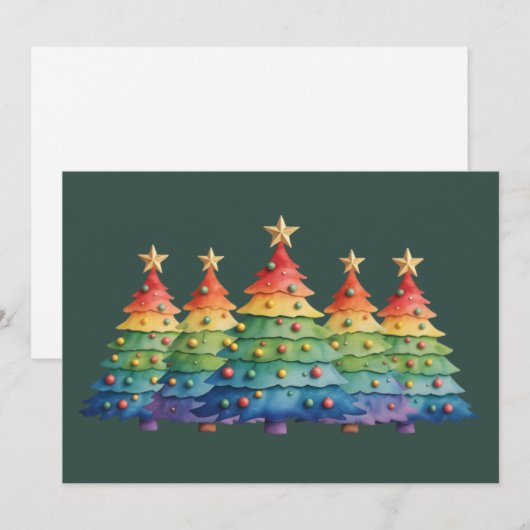 Kerst Pride Regenboog LGBTQ Gelijke Rechten Homose Feestdagenkaart (Voorkant / Achterkant)