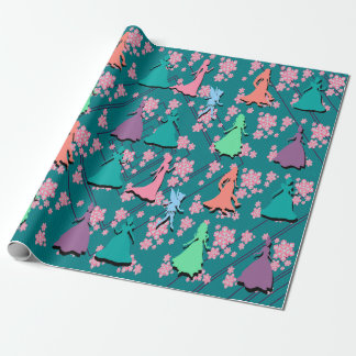 Kerst Prinses Silhouet inpakpapier