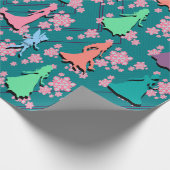 Kerst Prinses Silhouet inpakpapier (Hoek)