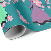 Kerst Prinses Silhouet inpakpapier (Rol Hoek)