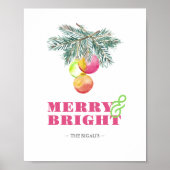 Kerst Prints Levendig Roze (Voorkant)