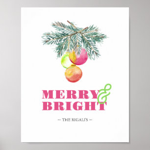 Kerst Prints Levendig Roze