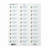 Kerst Pruim Vier Regels Retouradres Label (Full Sheet)
