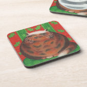 Kerst-Pud-kurk onderzetters (Linkerzijde)