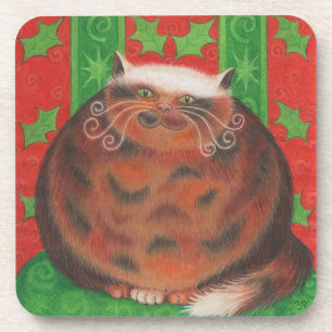Kerst-Pud-kurk onderzetters