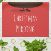 Kerst Pudding Cartoon Karakter Keuken Handdoeken (Gevouwen)