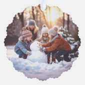 Kerst pudding holly bessen waterverf foto ornament kaart (Achterkant)