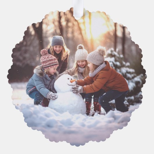 Kerst pudding holly bessen waterverf foto ornament kaart (Achterkant)