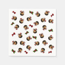 Kerst Pudding Papier servet