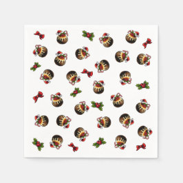 Kerst Pudding Papier servet