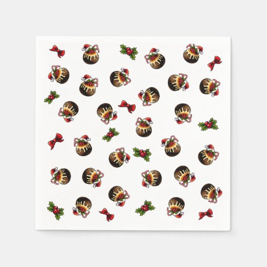 Kerst Pudding Papier servet (Voorkant)