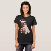 Kerst Pug Classic T-shirt 168 (Voorkant volledig)