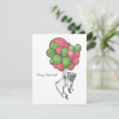 Kerst Pug hond. Feestdagenkaart (Staand voorkant)