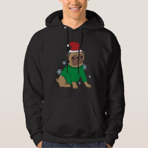 Kerst Pug Jumper Feestelijke geïllustreerde Pug Do Hoodie