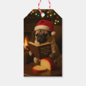 Kerst Pug kerstcadeautas Cadeaulabel (Achterkant)