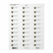 Kerst Pug Retouradreslabels Etiket (Full Sheet)